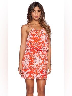 Rory Beca orange floral mini